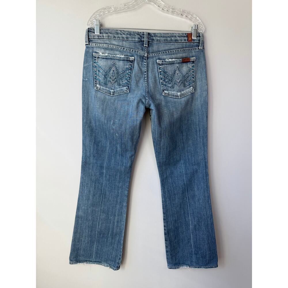 Vintage 7 for all mankind Embellished “A” Pocket Womens Size 29 Jeans Y2K - Picture 4 of 9